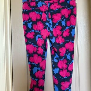 Floral Print straight leg Pants in Pink and Blue